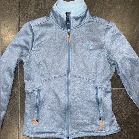 The North Face Pale Blue Full-Zip Fleece Jacket - Picture 1 of 11